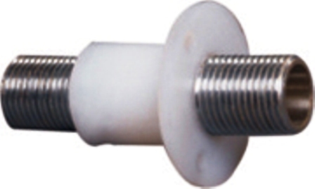 FAUCET FLANGE NIPPLE BOTH SIDE BRASS INSERT for water cooler